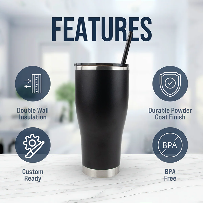 Custom Logo 30oz Tumbler | Laser Engraved | Business & Church Bulk | Minimum 10