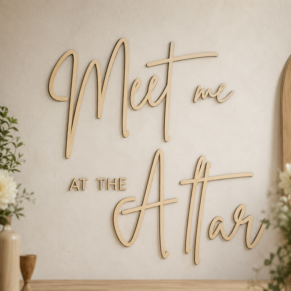 Custom Raw wood Wall Letters Signage — Made to Fit Your Space