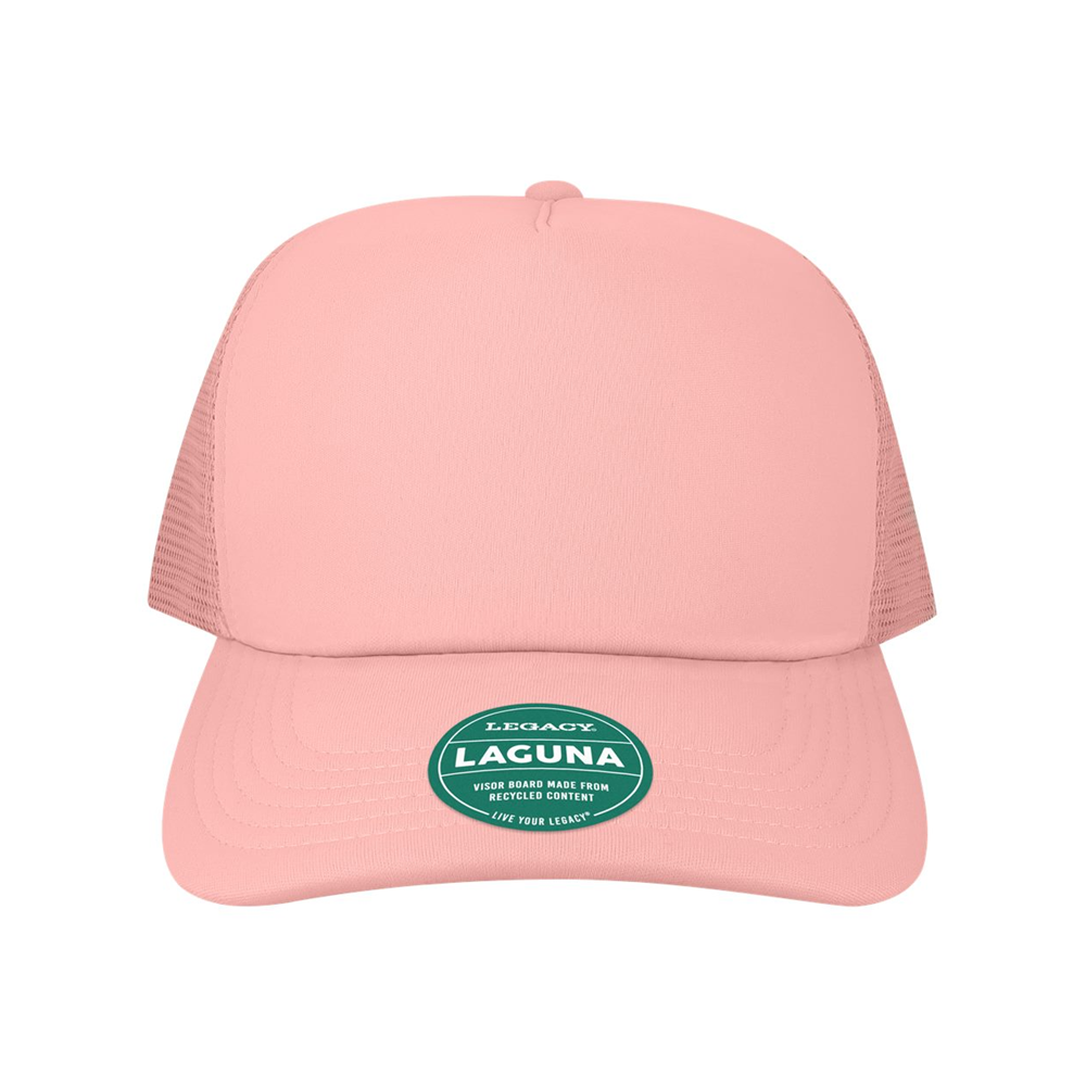 Custom Patch Hat – Leather or Full Color Logo | Legacy Laguna Trucker Hat | Business Church Branding