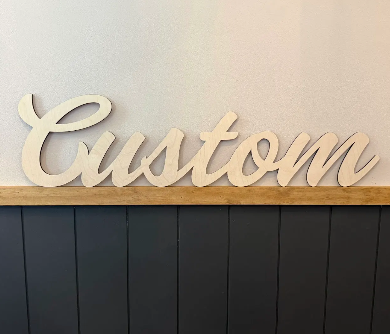 Raw  Wooden letters