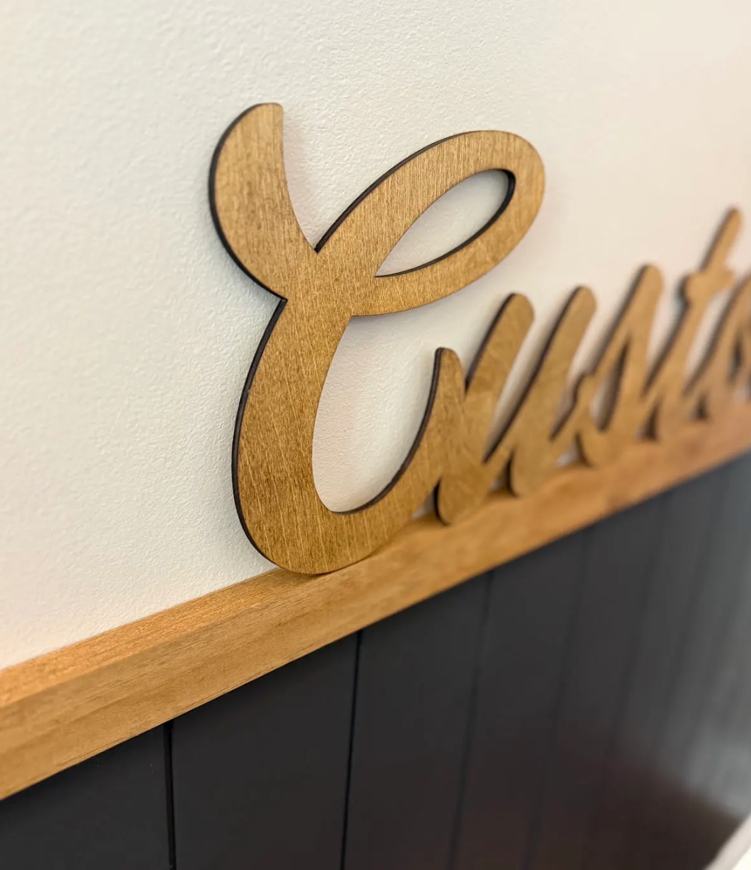 Stained Wooden letters