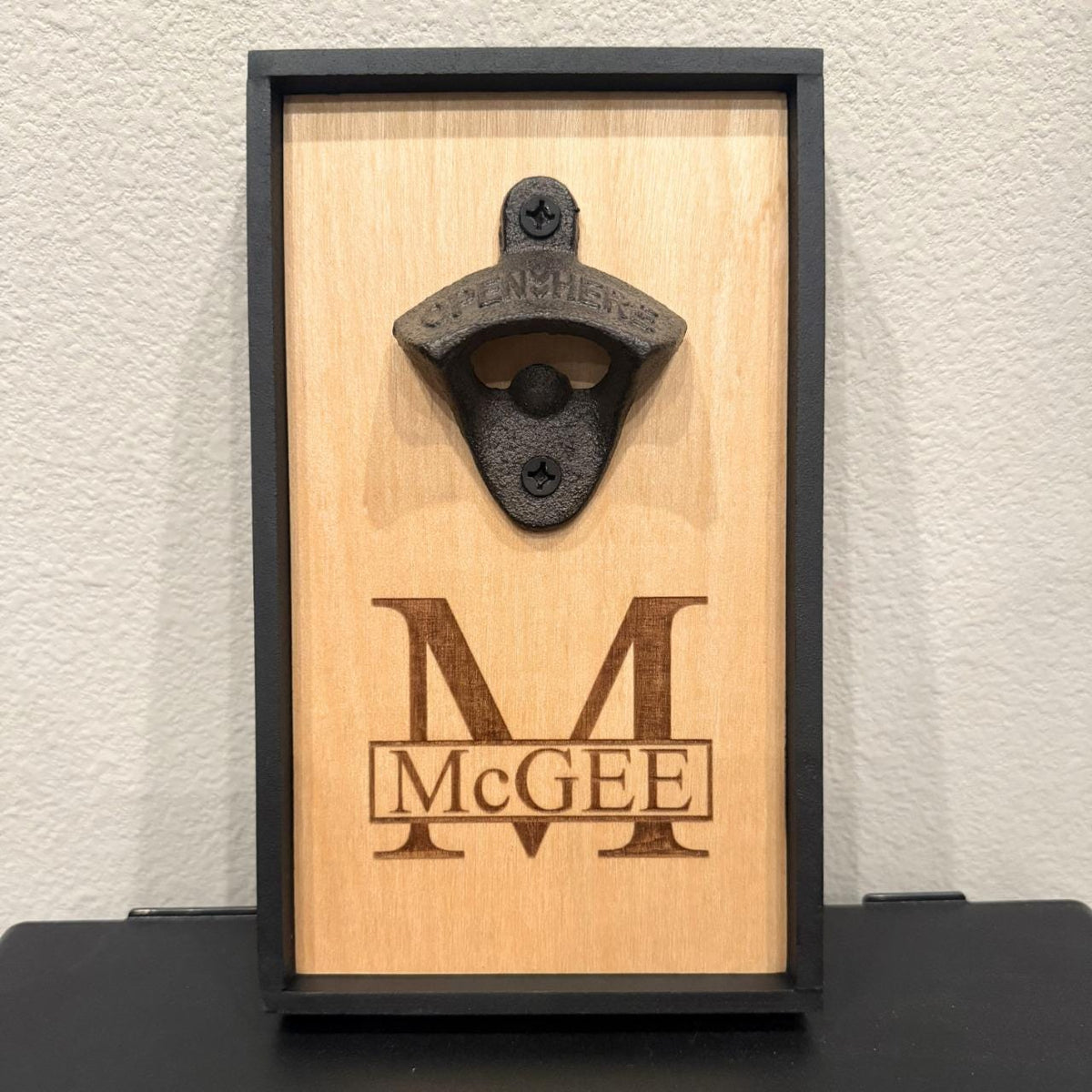 Wall-Mounted Monogrammed Bottle Opener