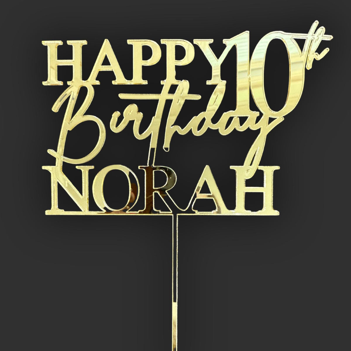 Personalized Birthday Cake Topper with Year