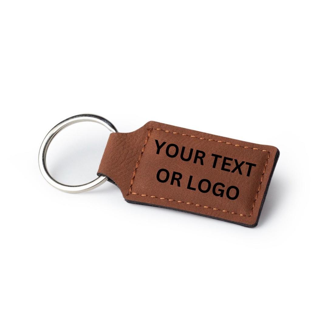 Personalized or Branded Leatherette Keychain