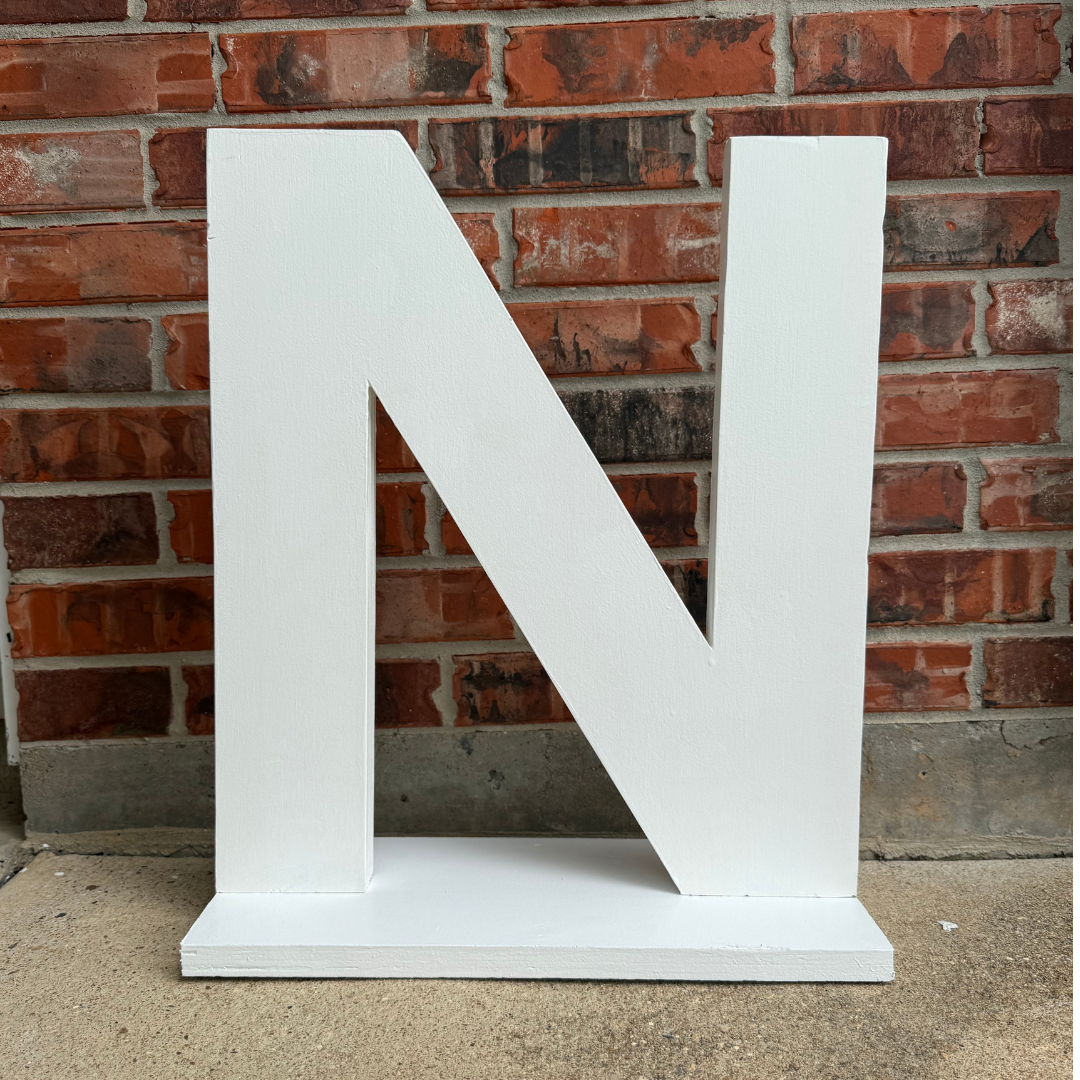 Freestanding Wood Letters with Stands