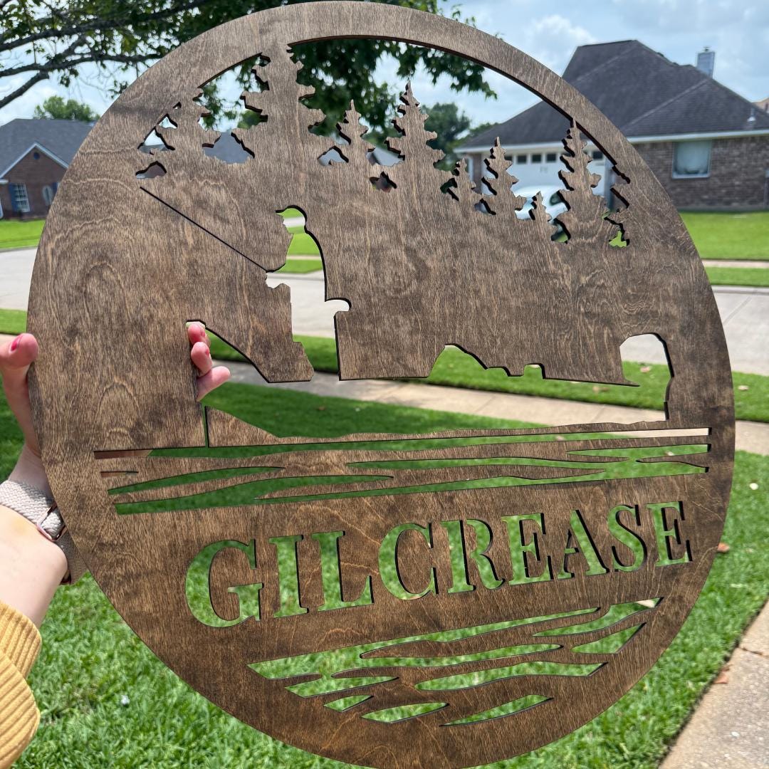 Personalized Fishing Wall Sign