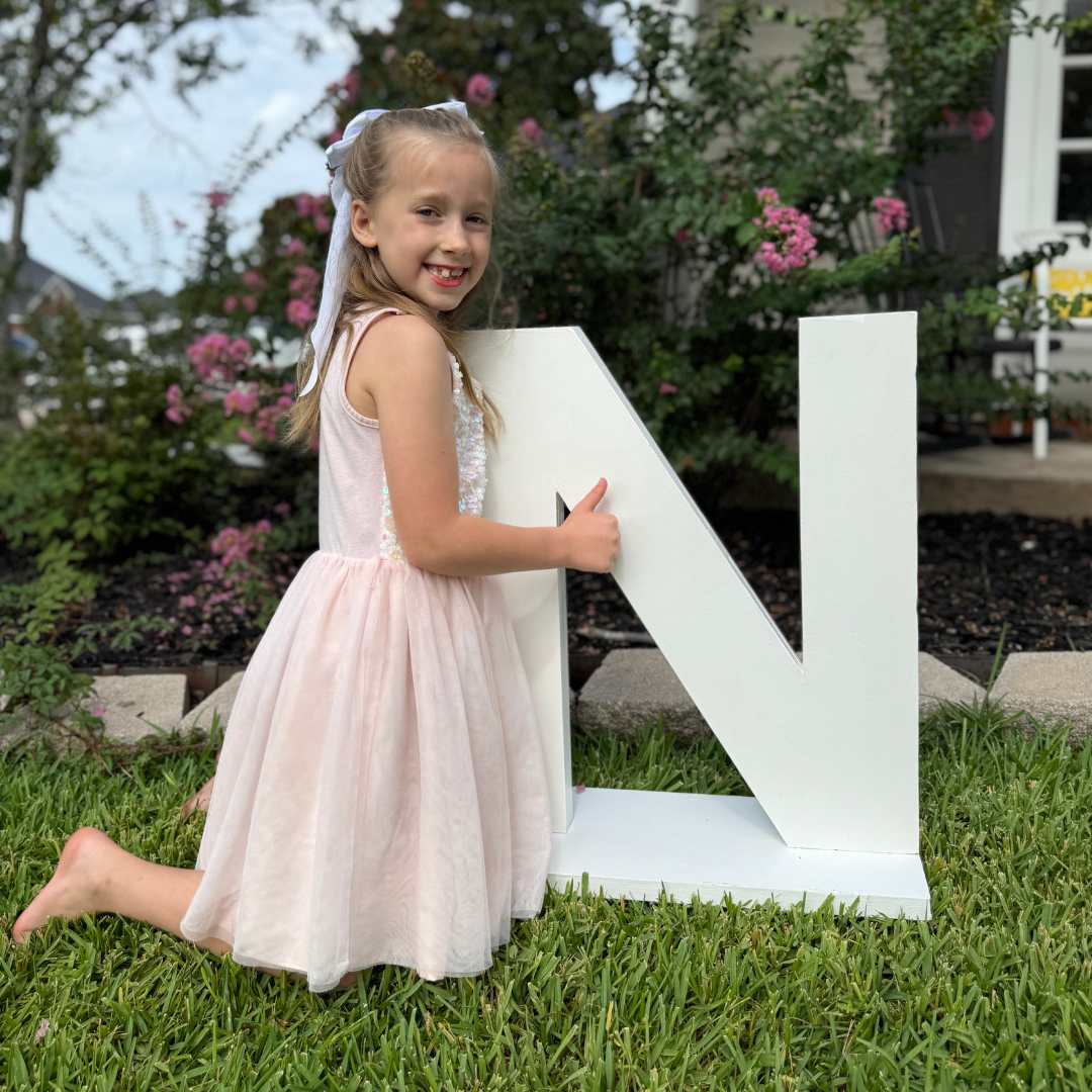 Freestanding Wood Letters with Stands