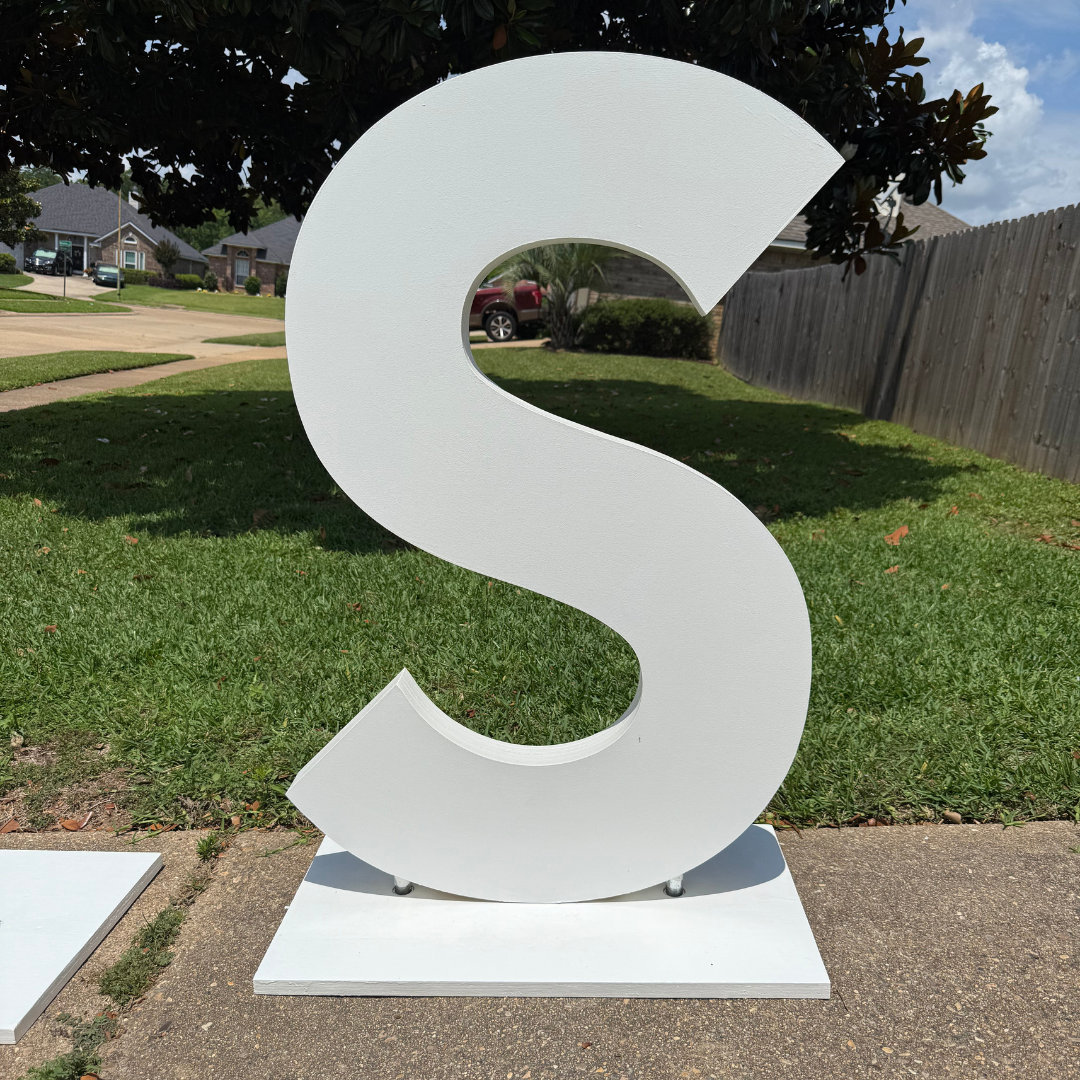 Freestanding Wood Letters with Stands