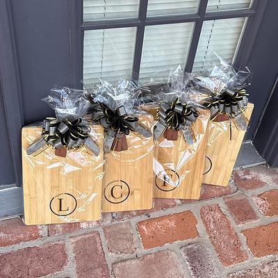 Custom Bamboo Cutting Board | 2 Personalized Keychains