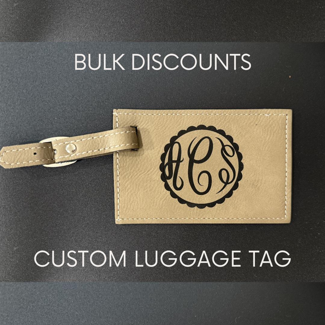 Custom Faux Leather Luggage Tag