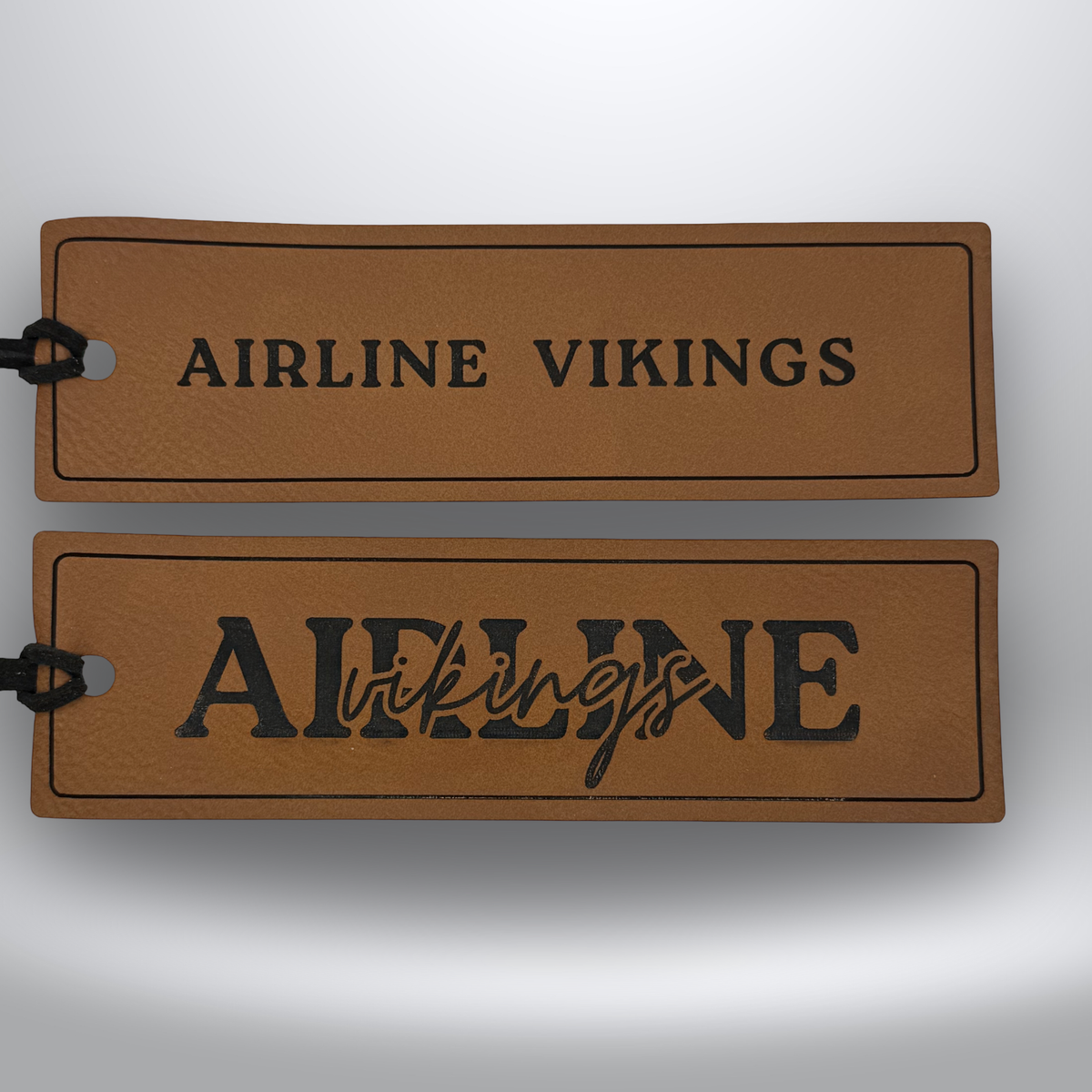 Airline Vikings Leatherette Bookmark | 10.5” Laser Engraved School Spirit Gift | Thin & Flexible Faux Leather