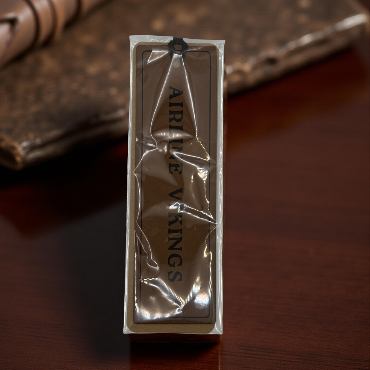Airline Vikings Leatherette Bookmark | 10.5” Laser Engraved School Spirit Gift | Thin & Flexible Faux Leather