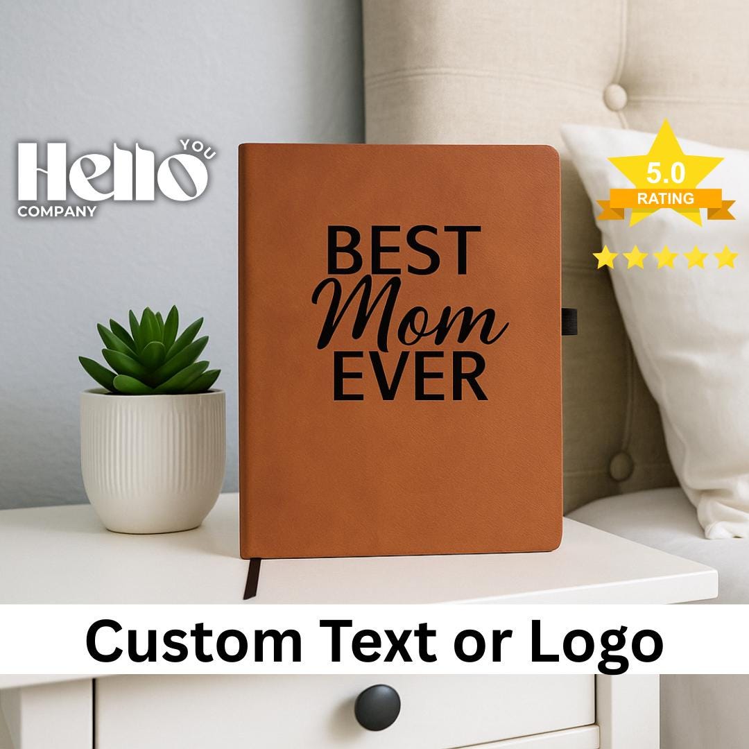 Custom Engraved Leatherette Notebook