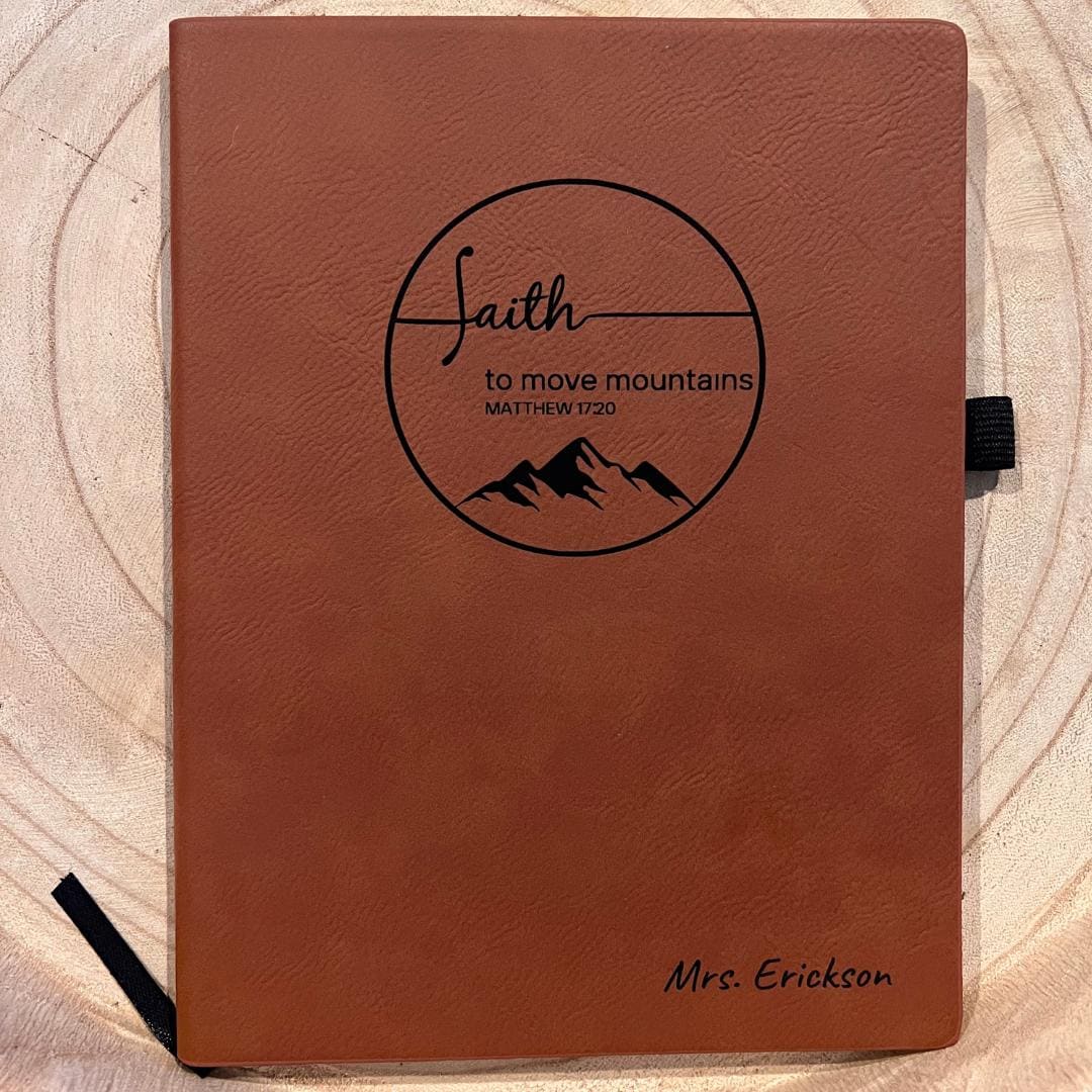 Custom Engraved Leatherette Notebook