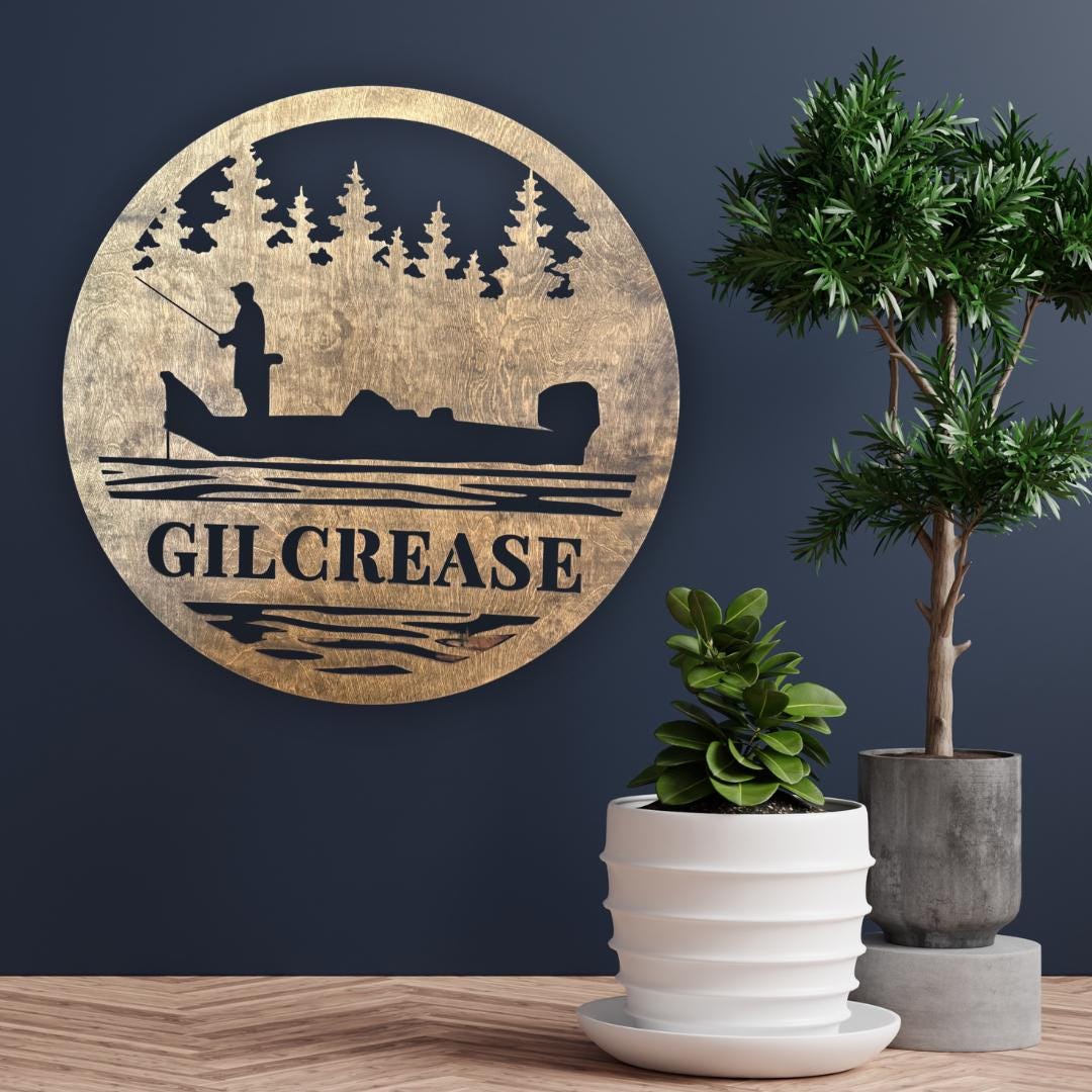 Personalized Fishing Wall Sign