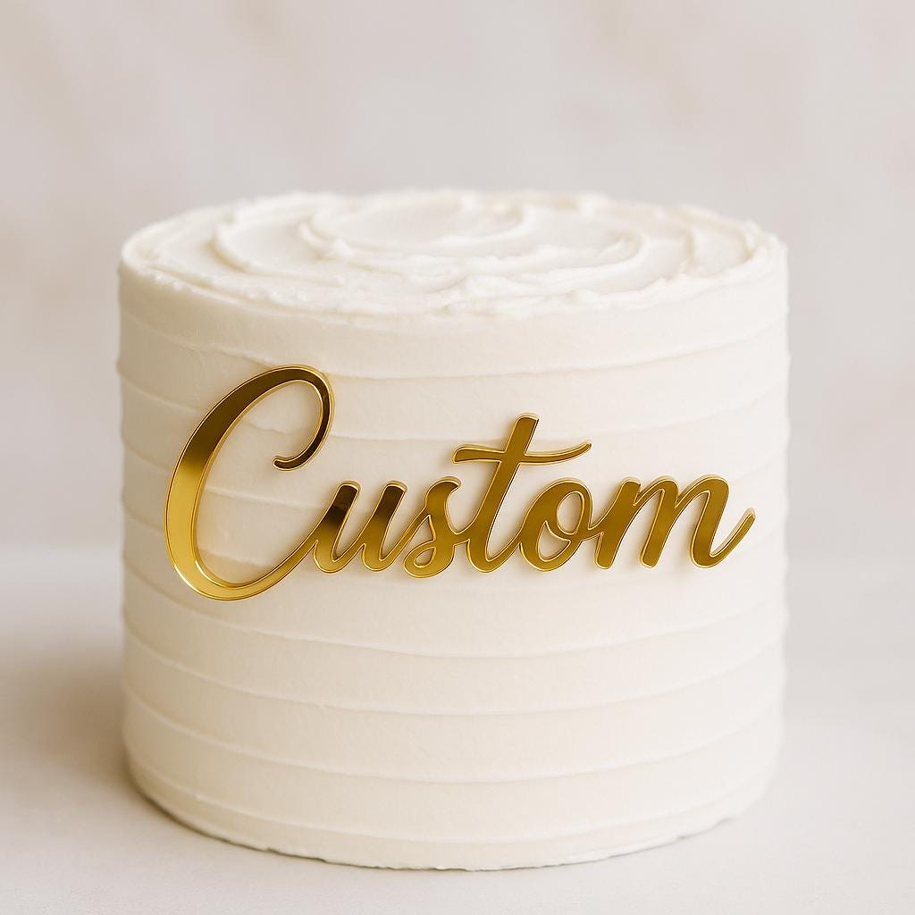 Custom Cake Charm Topper
