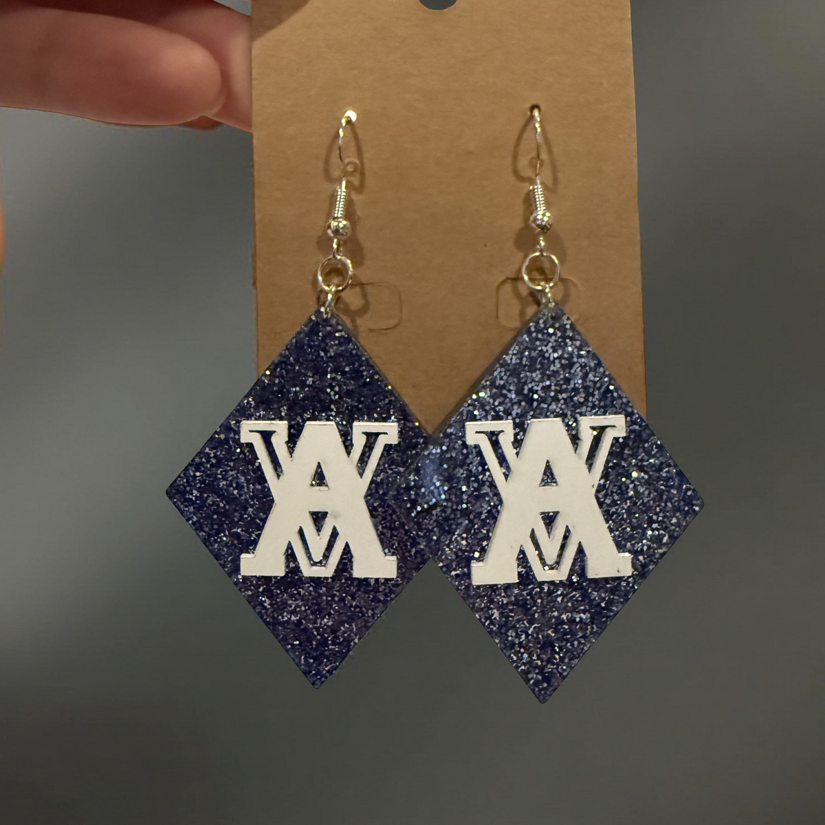 Airline Vikings Diamond Glitter Earrings
