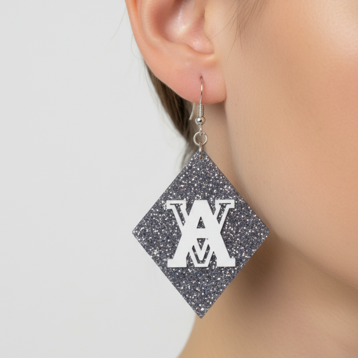 Airline Vikings Diamond Glitter Earrings