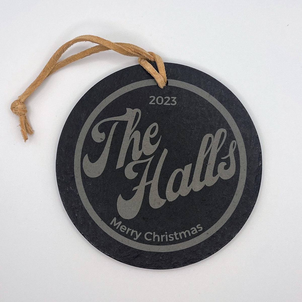 Custom Slate Christmas Ornament