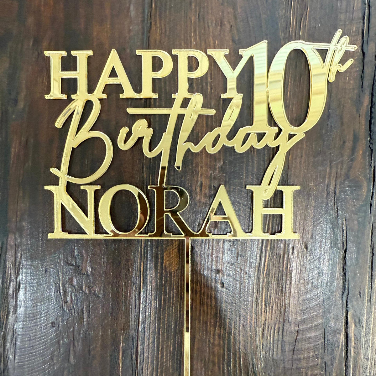 Personalized Birthday Cake Topper with Year