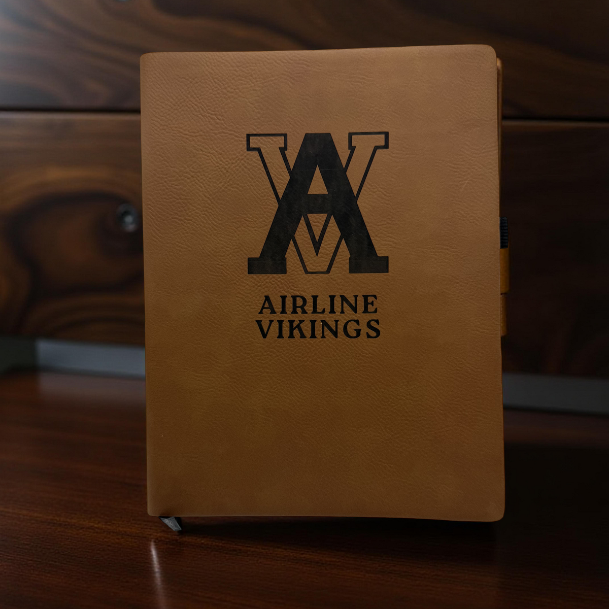 Airline Engraved Leatherette Notebook