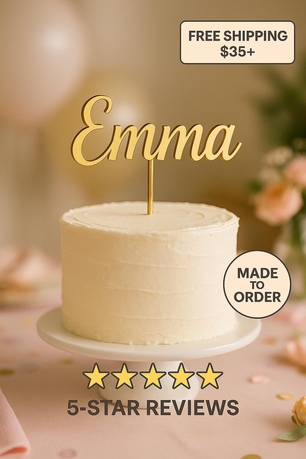 Personalized Cake Topper