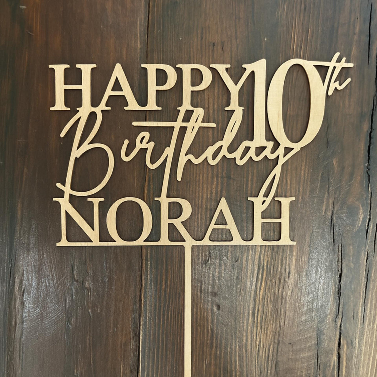 Personalized Birthday Cake Topper with Year