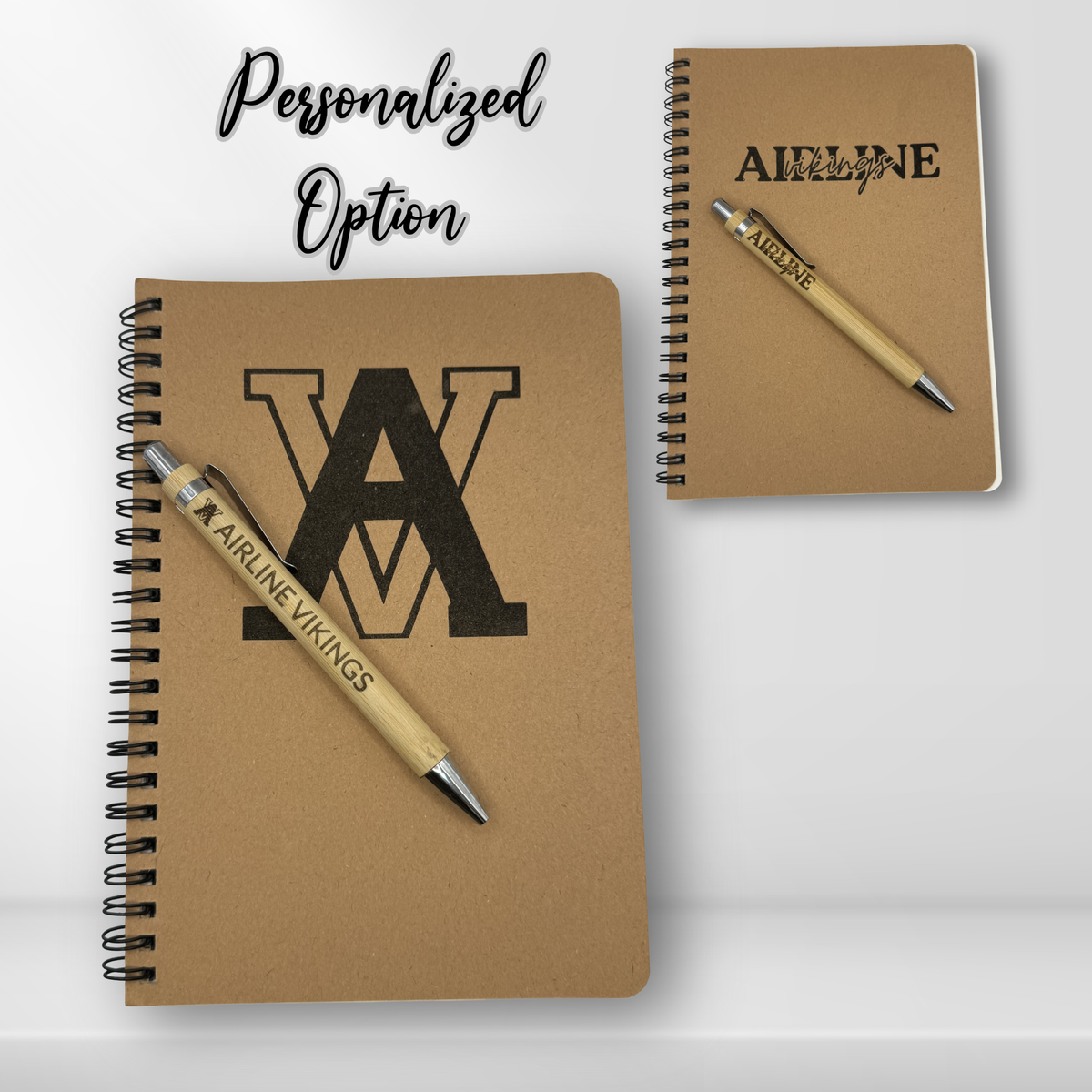 Airline Kraft Notebook and Pen Set