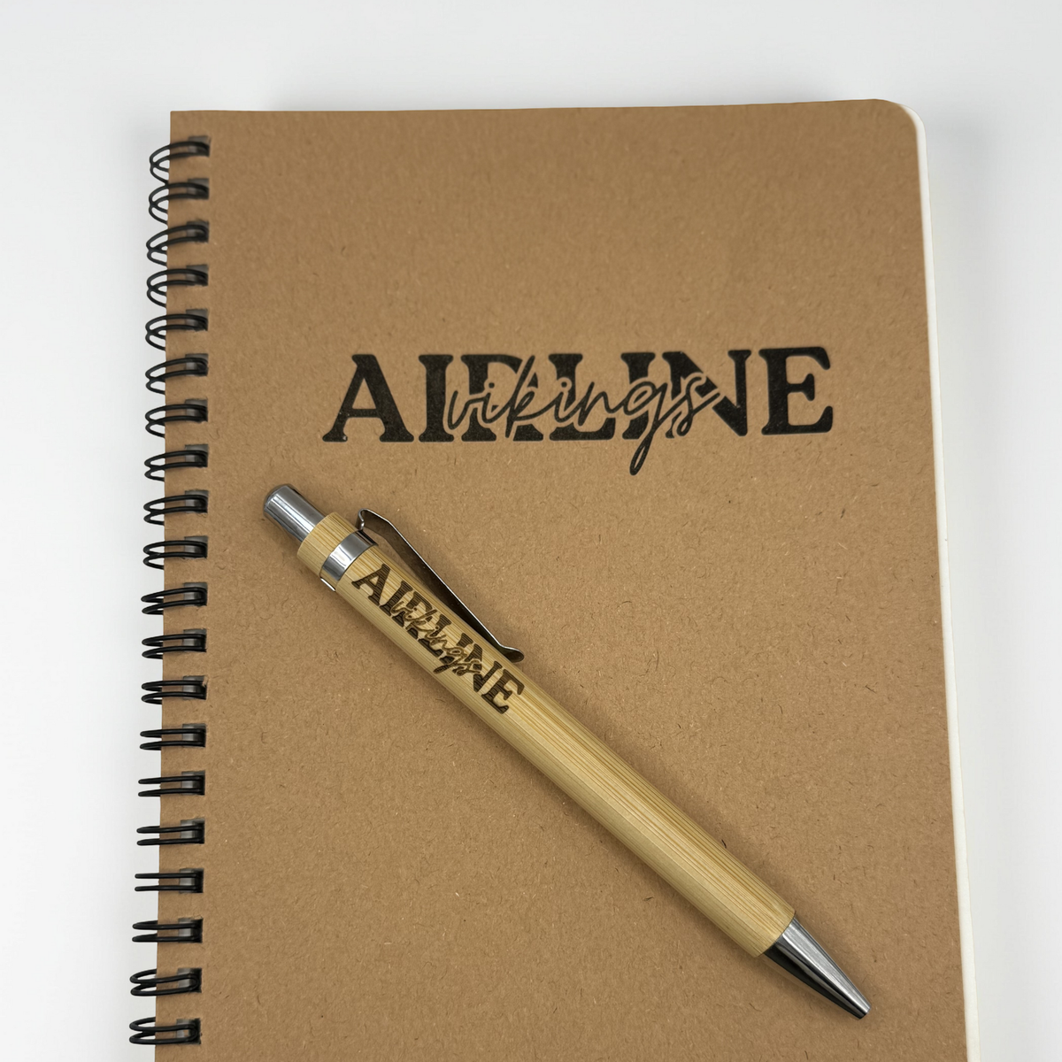 Airline Kraft Notebook and Pen Set
