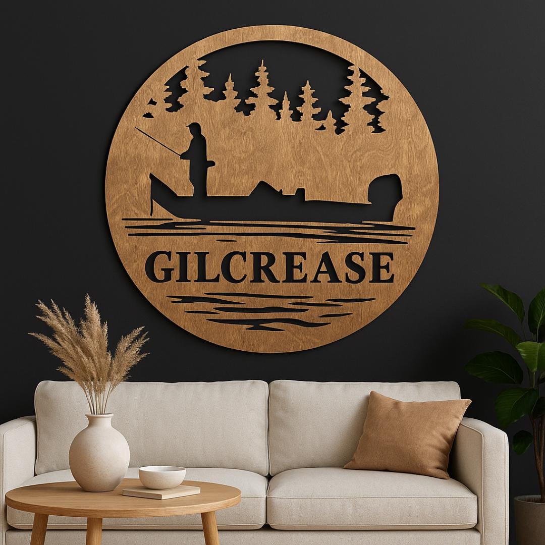 Personalized Fishing Wall Sign