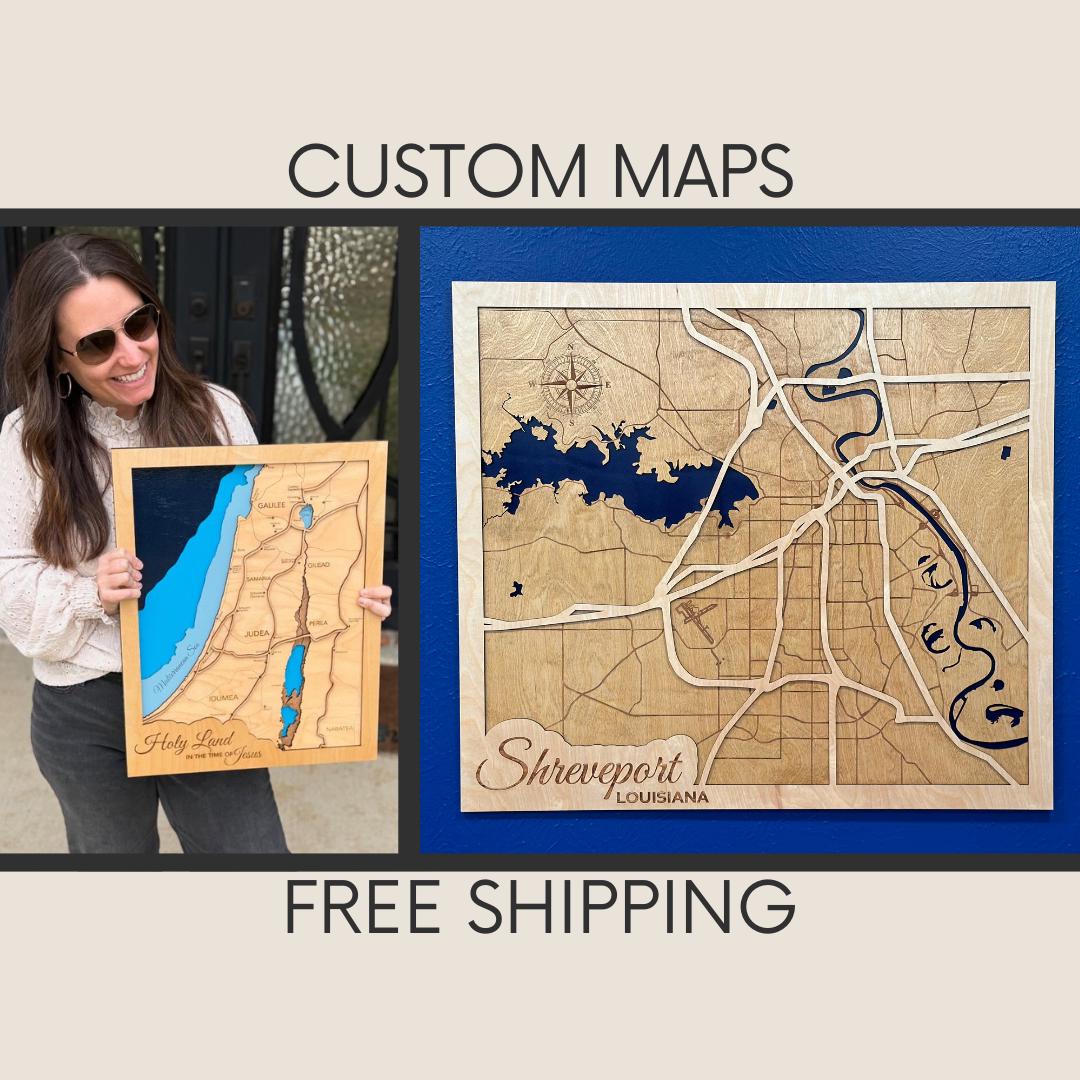 Custom Wood Maps
