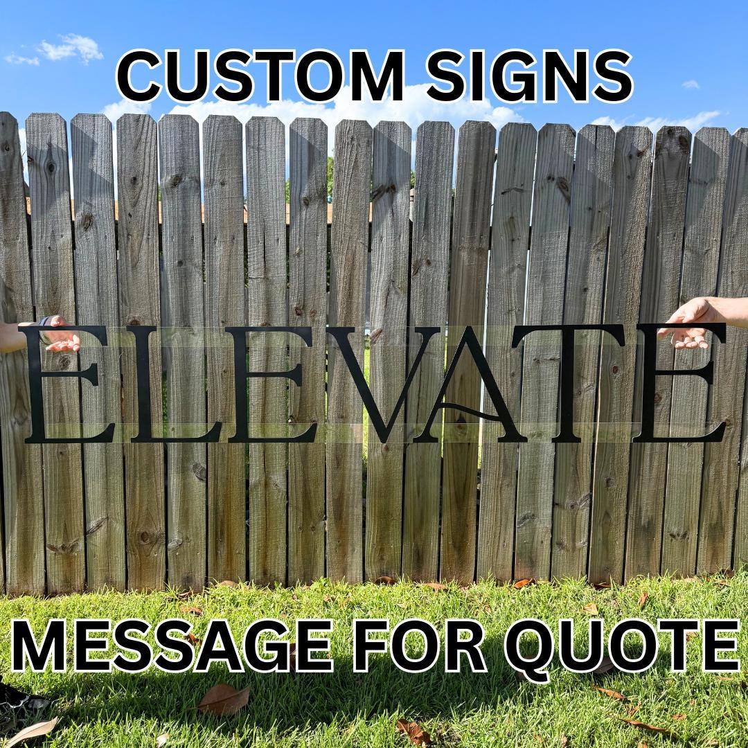 Custom Wood Letters &amp; Acrylic Backed Sign