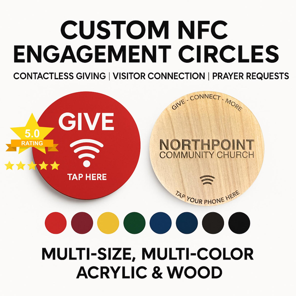 Church NFC Engagement Tap Circles