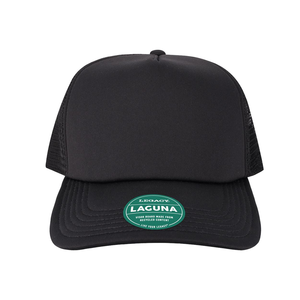Custom Patch Hat – Leather or Full Color Logo | Legacy Laguna Trucker Hat | Business Church Branding