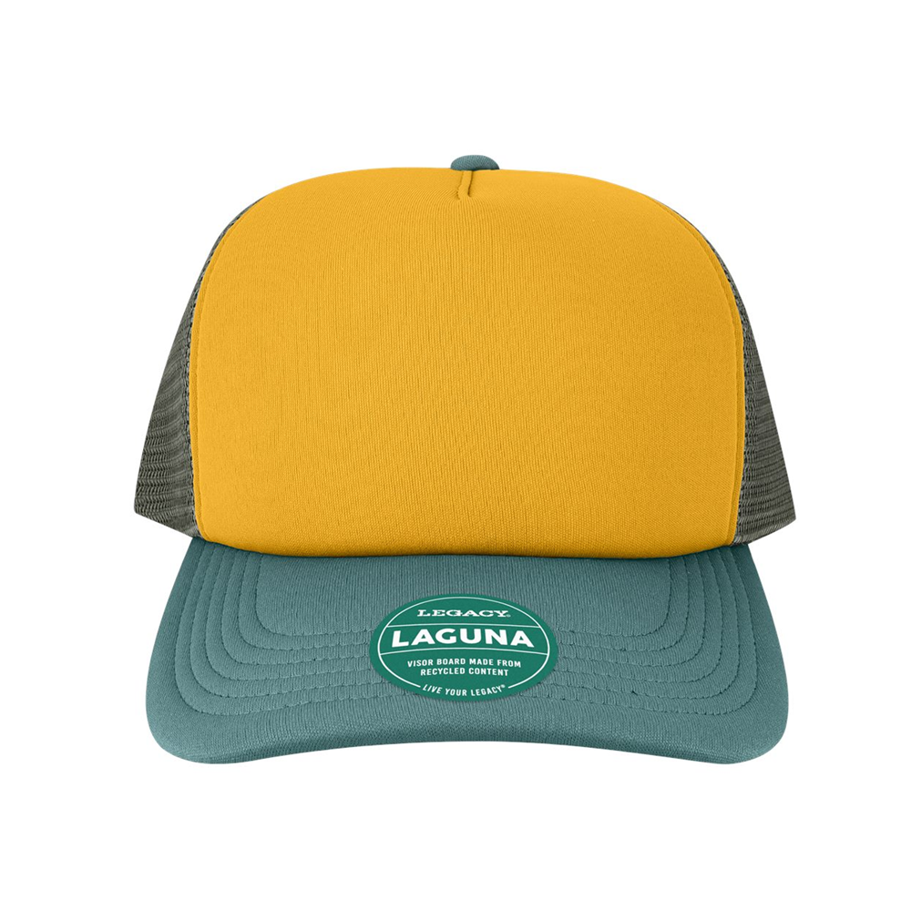 Custom Patch Hat – Leather or Full Color Logo | Legacy Laguna Trucker Hat | Business Church Branding