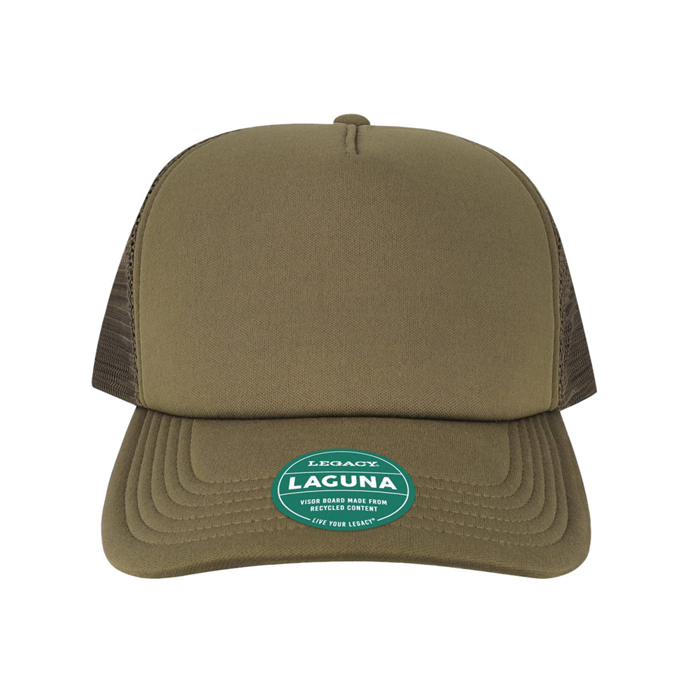 Custom Patch Hat – Leather or Full Color Logo | Legacy Laguna Trucker Hat | Business Church Branding