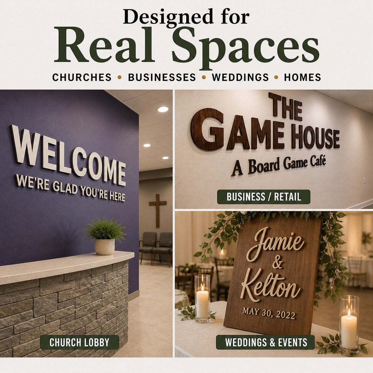 Custom Wall Letters Signage — Made to Fit Your Space
