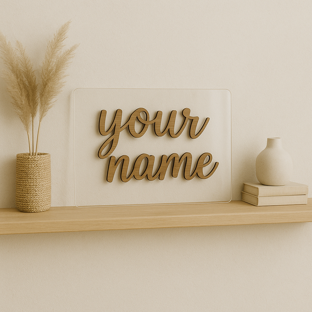 Custom Wood Letters &amp; Acrylic Backed Sign