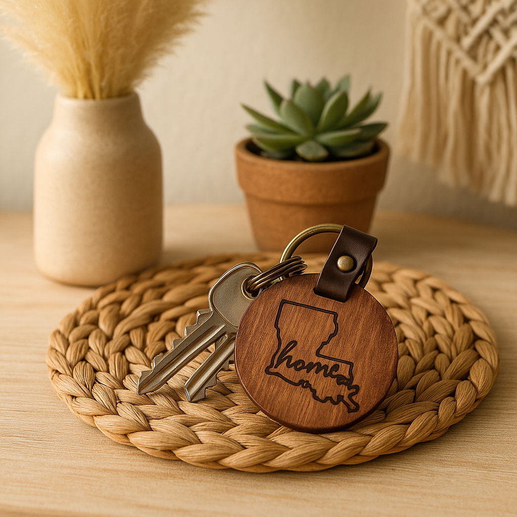 Personalized Engraved Wood Keychains