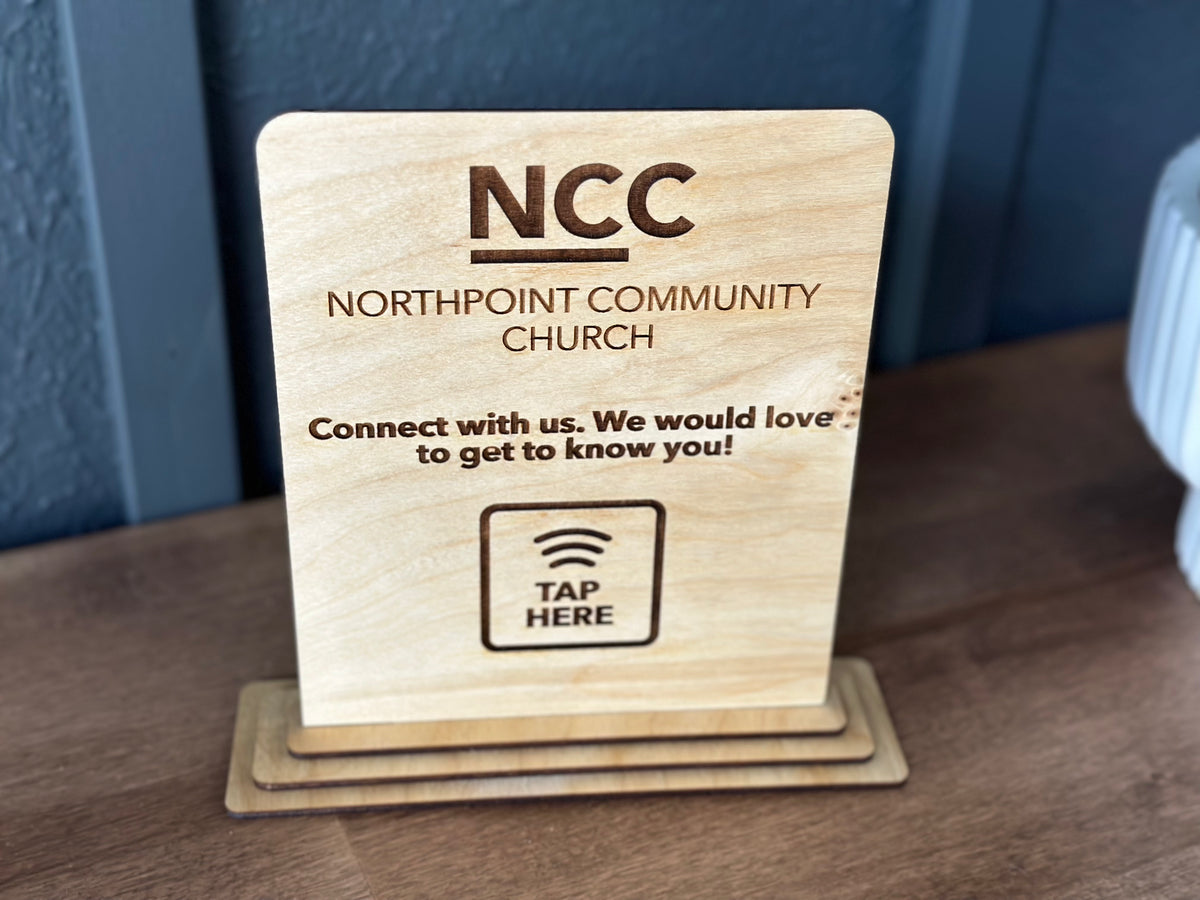 Custom NFC Tap Sign | Contactless Business Display