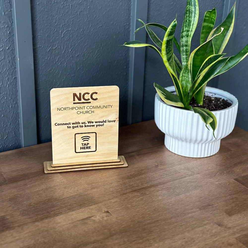 Custom NFC Tap Sign | Contactless Business Display