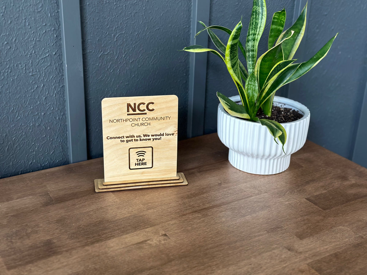 Custom NFC Tap Sign | Contactless Business Display