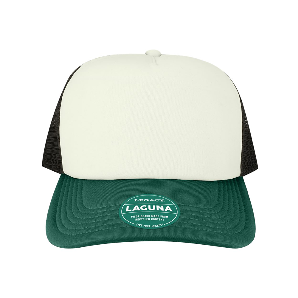 Custom Patch Hat – Leather or Full Color Logo | Legacy Laguna Trucker Hat | Business Church Branding