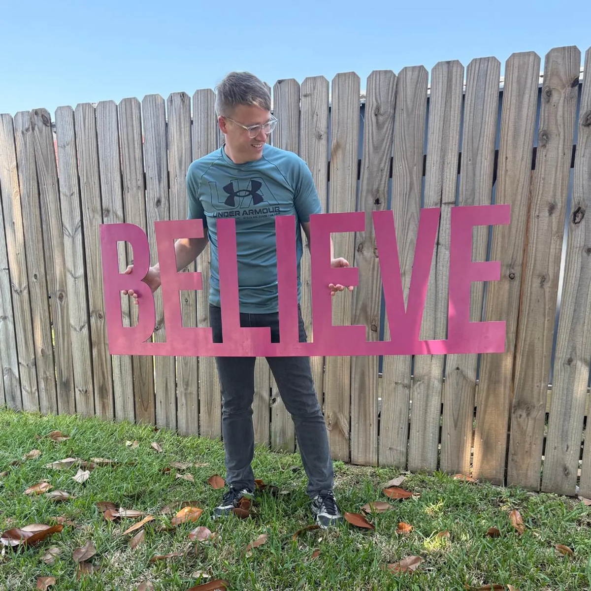 Custom Wood Words Measured by Width