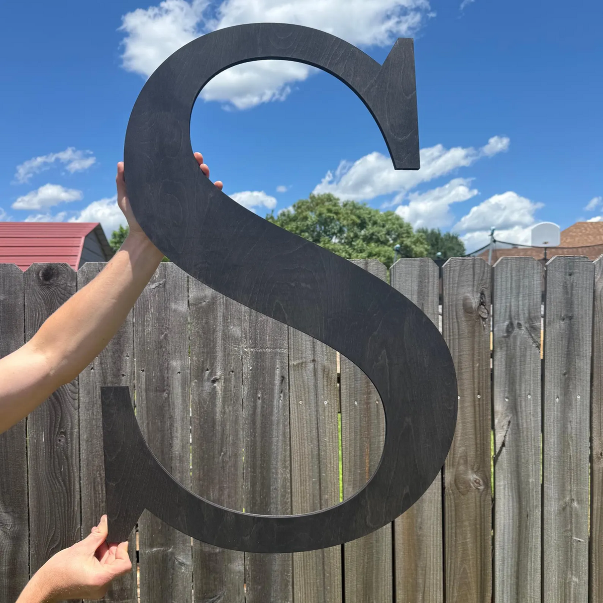 Custom Wood Words Measured by Width