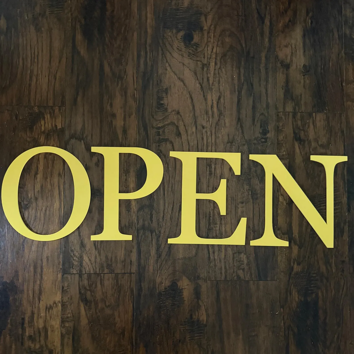 Custom Wood Words Measured by Width