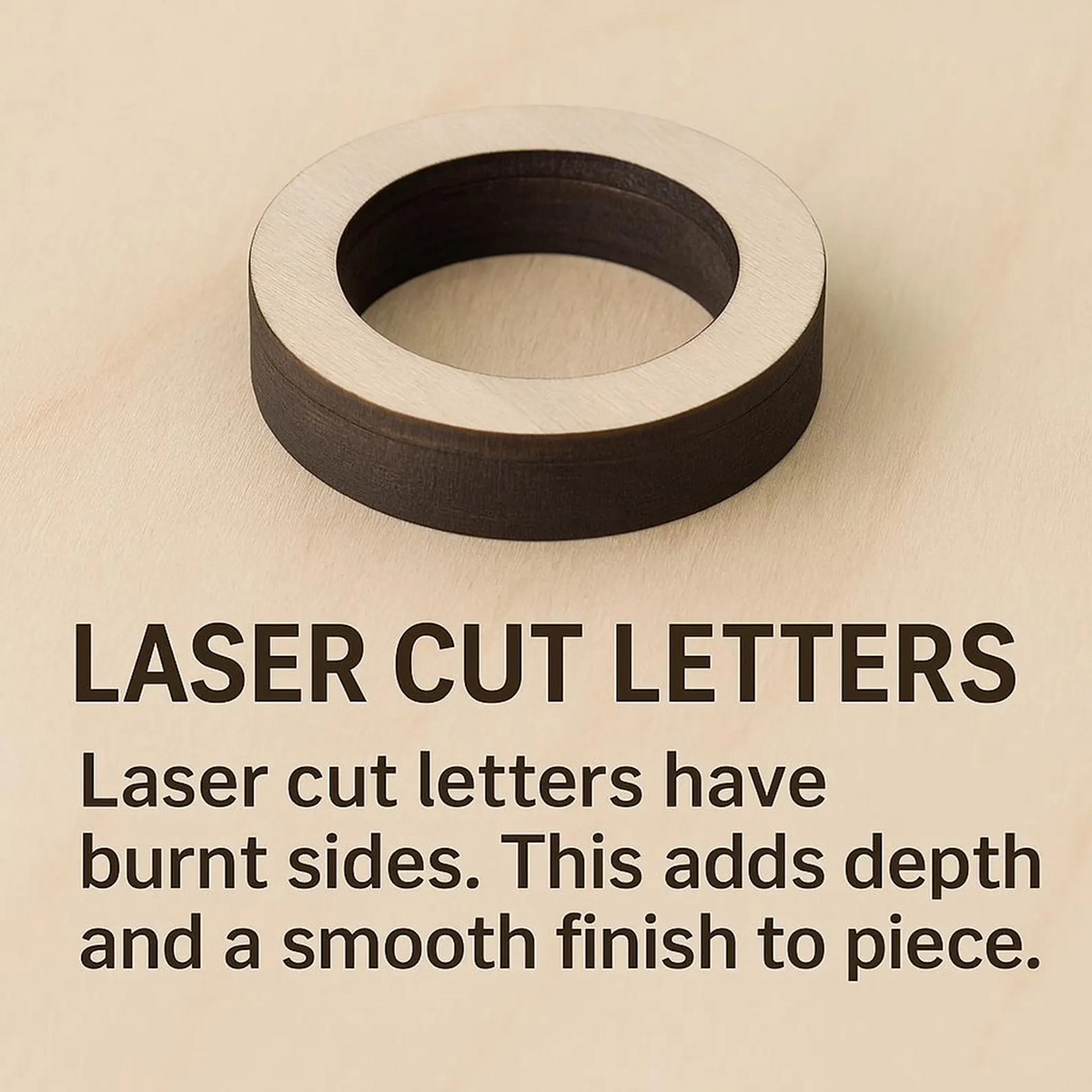 Custom Wood Words Measured by Width