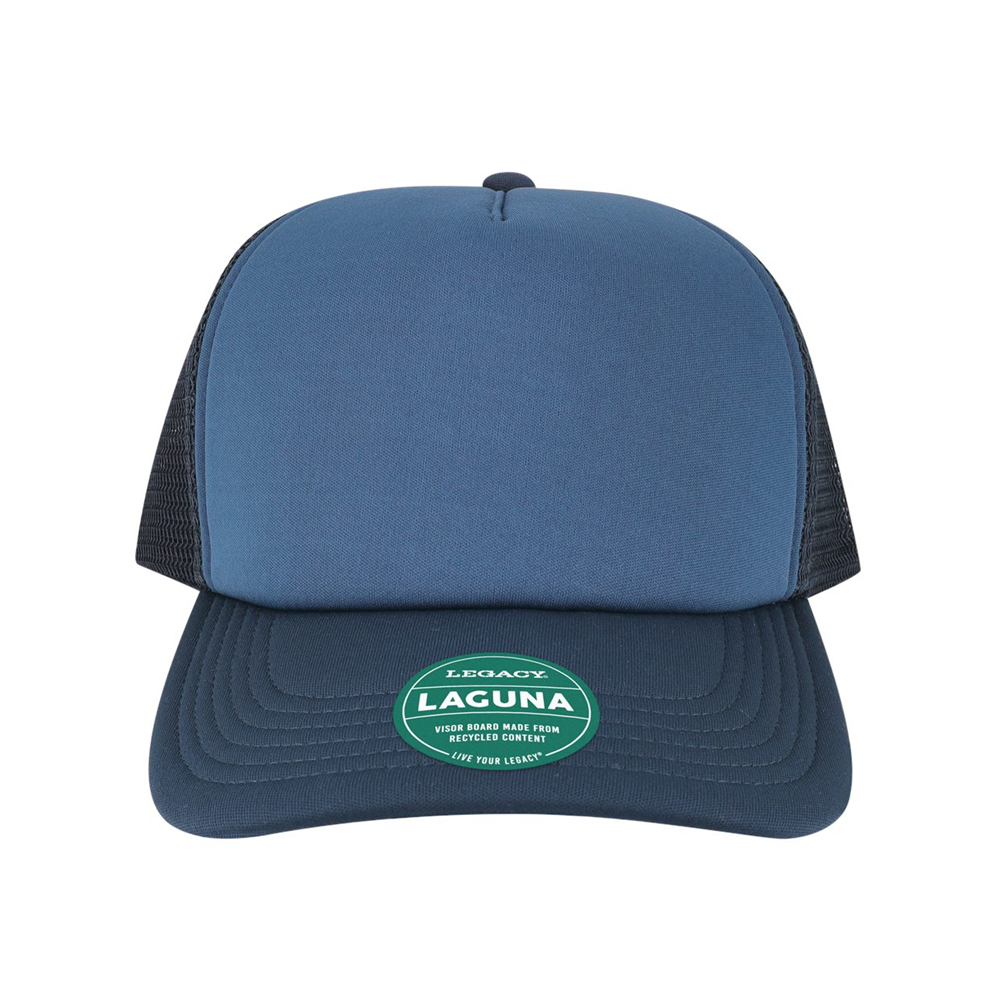 Custom Patch Hat – Leather or Full Color Logo | Legacy Laguna Trucker Hat | Business Church Branding