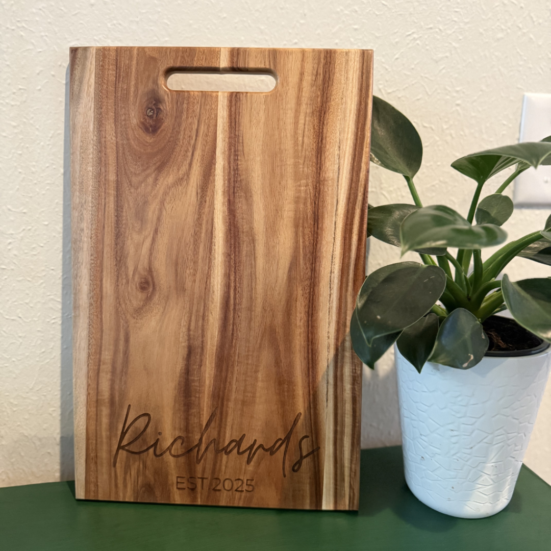Engraved Logo Bamboo Cutting Board
