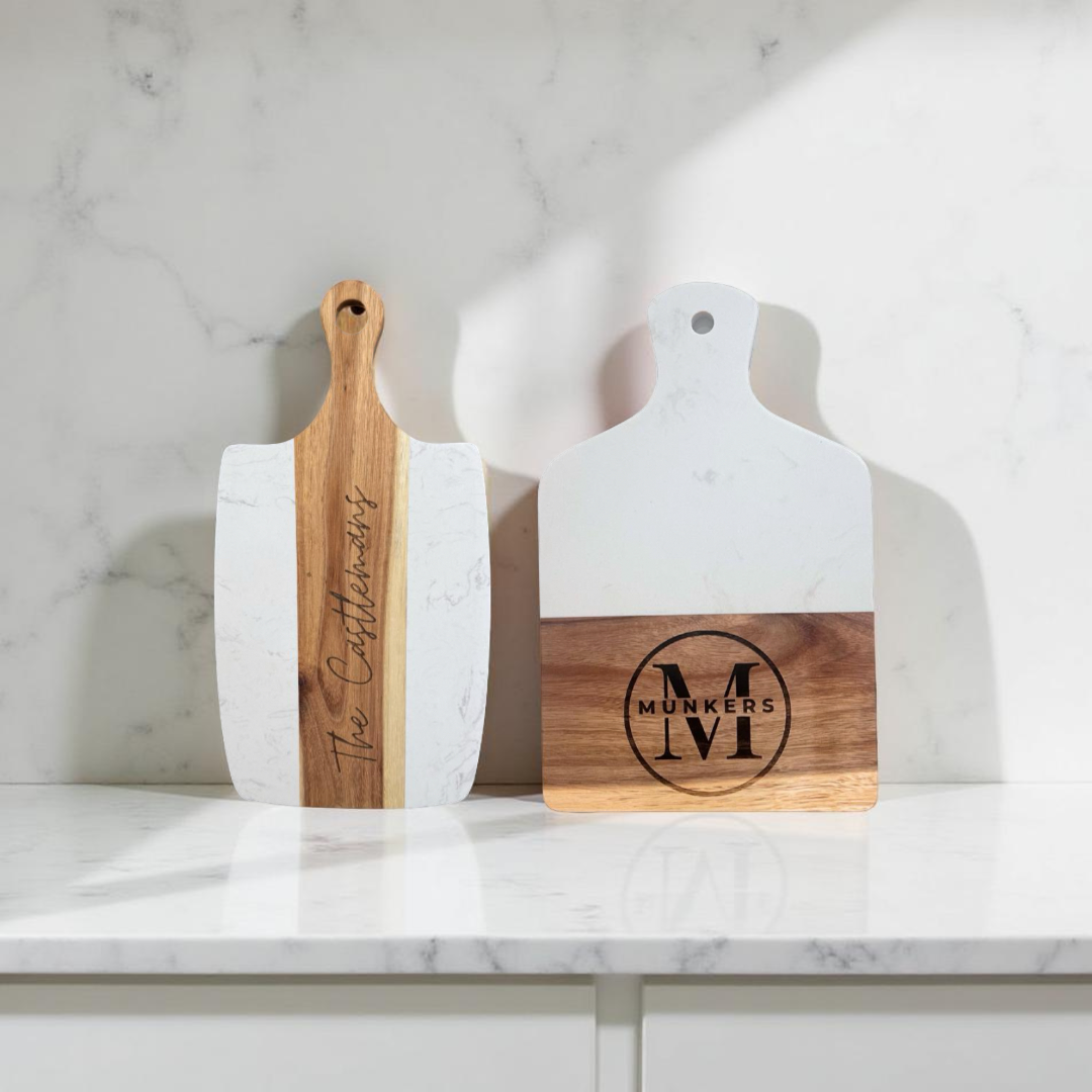 Marble and Wood Cutting Board